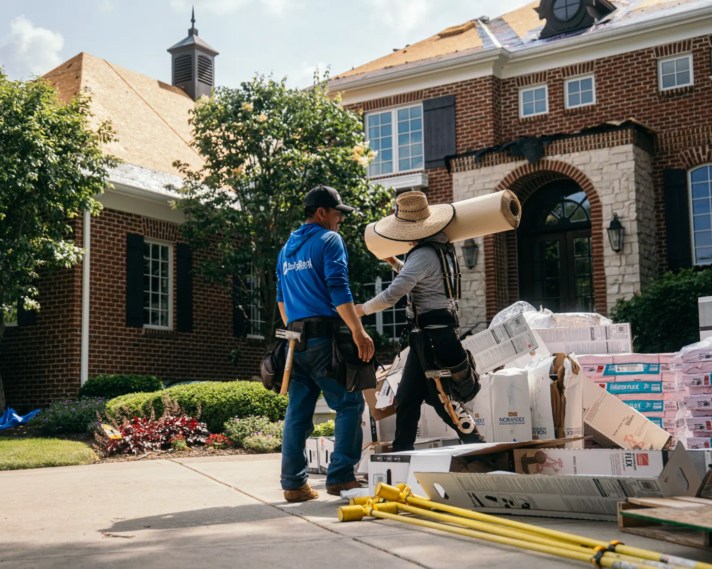 Roof inspection documented on a Camby home
